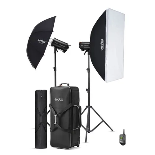 Kit de 2 flashes estúdio 600Ws (Godox)